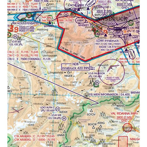 Austria VFR ICAO Chart 2025