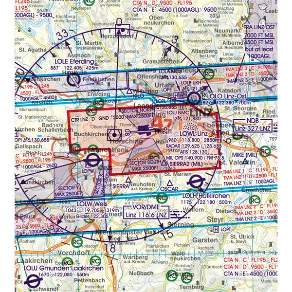 Austria VFR ICAO Chart 2024