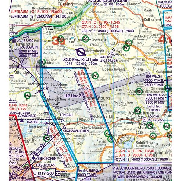 Austria VFR ICAO Chart 2025