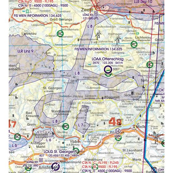 Austria VFR ICAO Chart 2025