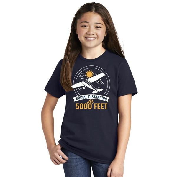 Youth Social Distancing T-Shirt navy, S