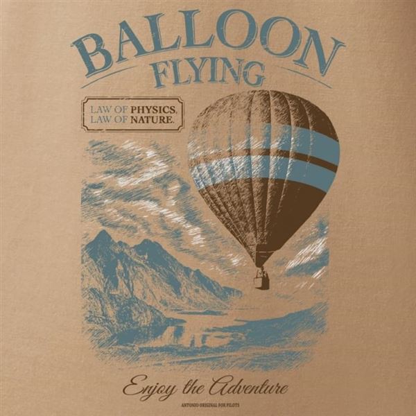 ANTONIO Tričko s horkovzdušným balónem BALLOON, XL