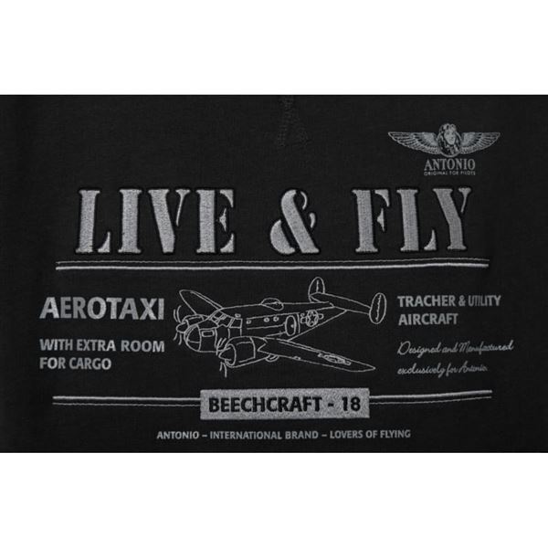 ANTONIO Sweatshirt with a airplane BEECHCRAFT-18, S