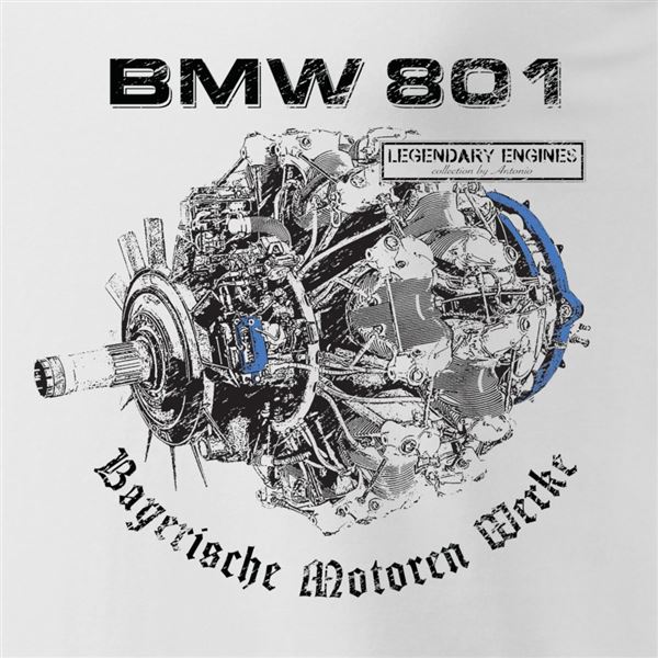 ANTONIO T-Shirt aircraft engine BMW 801, XL