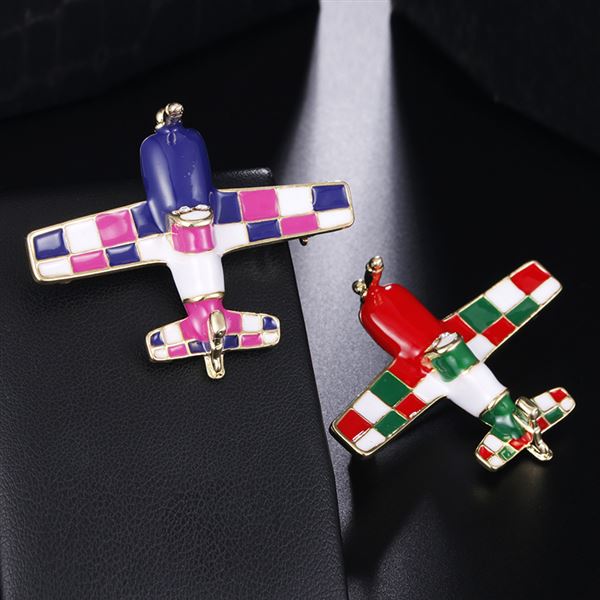 Airplane RA Brooch Pins, red