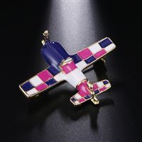 Airplane RA Brooch Pins, blue