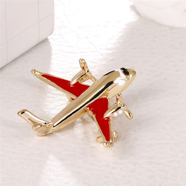 Airplane JET2 Brooch Pins, red