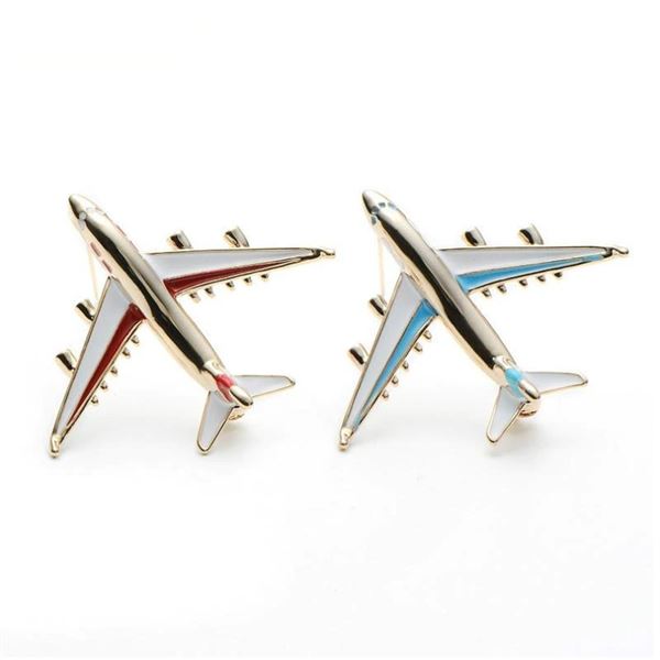 Airplane Brooch Pins, red