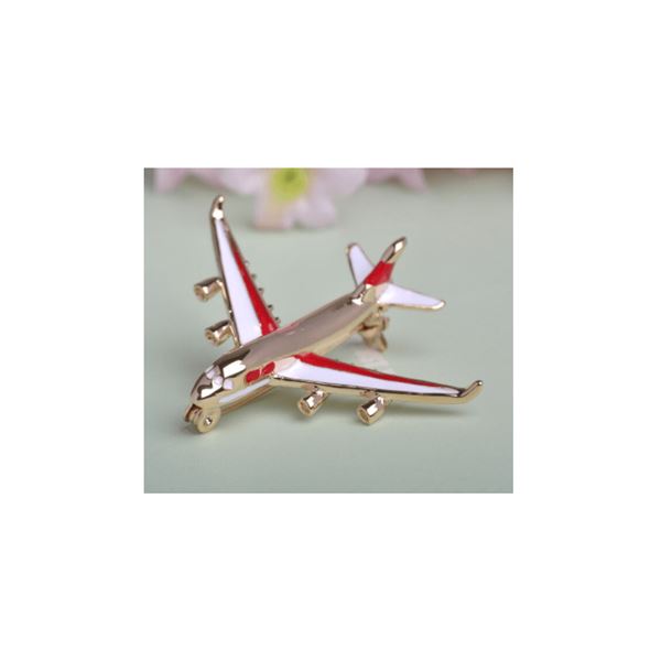 Airplane Brooch Pins, red