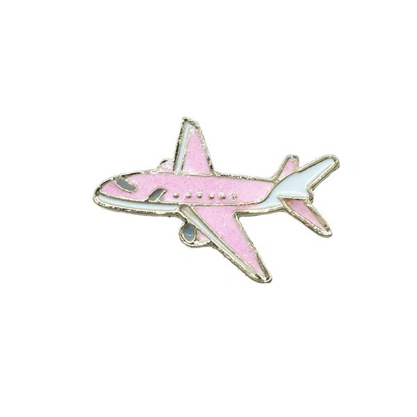 Brož Letadlo - malá, růžová