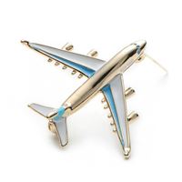 Airplane Brooch Pins, blue Airplane Brooch Pins, blue