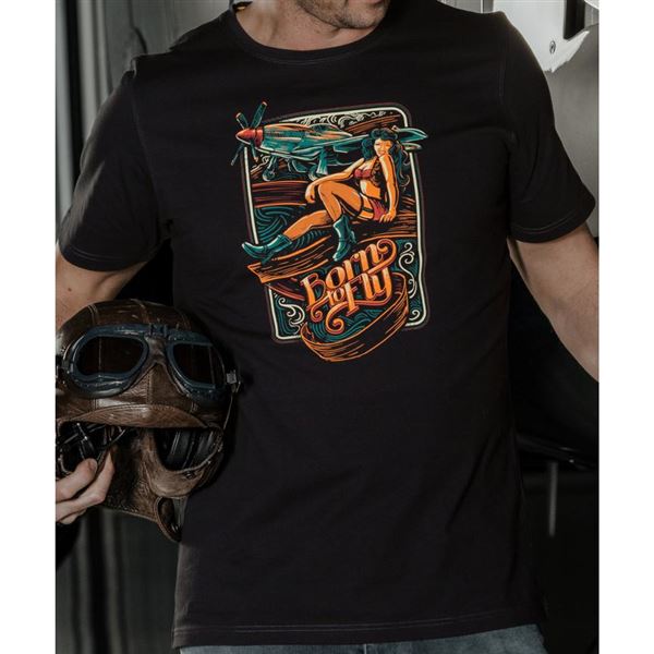 BORN TO FLY Tričko P-51 MUSTANG WILD WEST, XL
