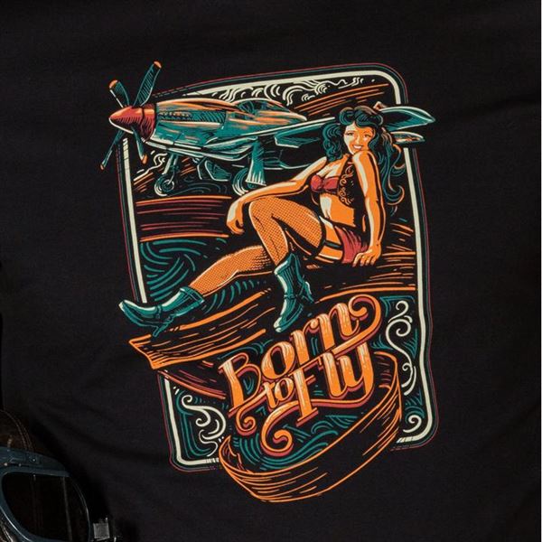 BORN TO FLY Tričko P-51 MUSTANG WILD WEST, XL