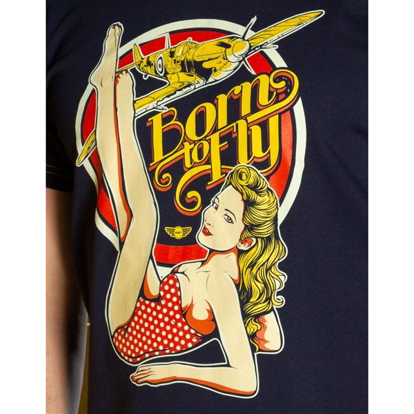 BORN TO FLY Tričko SPITFIRE Pin-up M