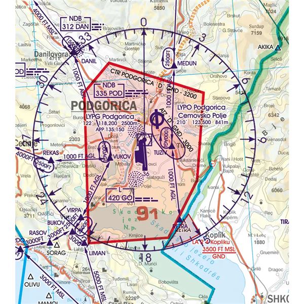 Balkans VFR ICAO Chart 2025