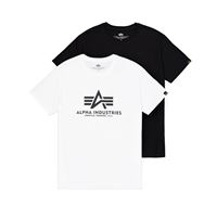 Alpha Industries Trička Basic Pack 2, černé+bílé XXL