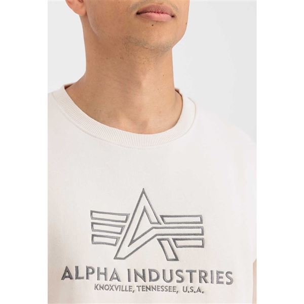 Alpha Industries Basic Sweater jet stream white, S