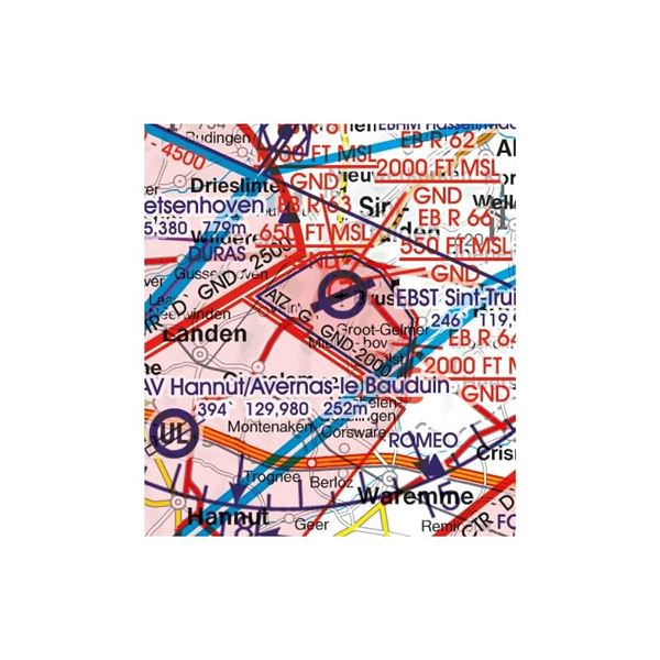 Belgium-Luxembourg VFR ICAO Chart 2025