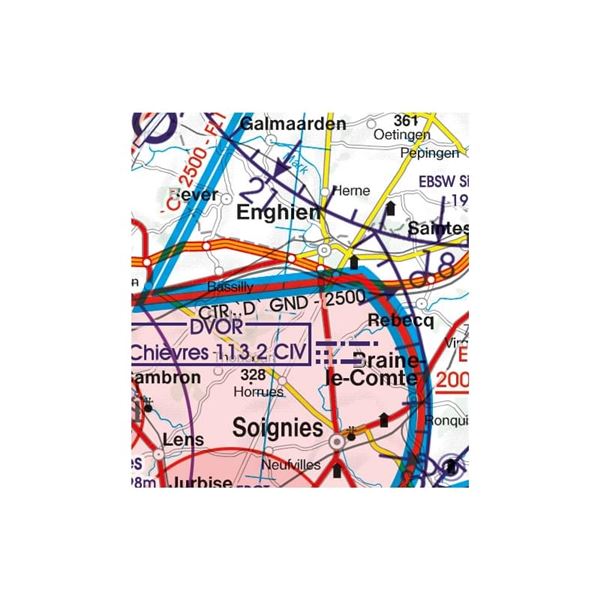 Belgium-Luxembourg VFR ICAO Chart 2025
