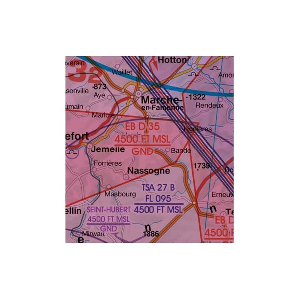 Belgie a Lucembursko VFR mapa 2023