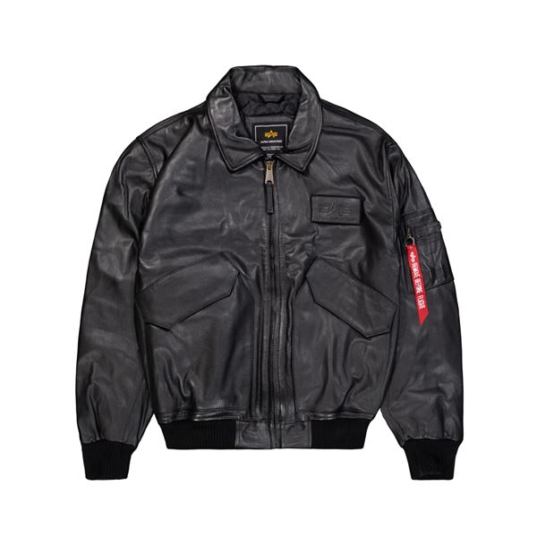 Alpha Industries Kožená bunda CWU Heritage černá, XL