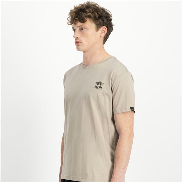 Alpha Industries Tričko Camo Backprint, písková XXL