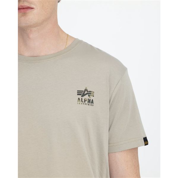 Alpha Industries Tričko Camo Backprint, písková XXL