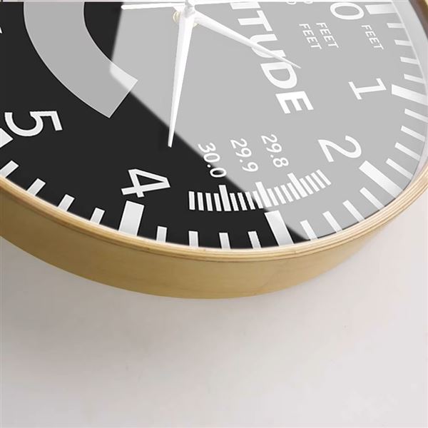 Nástěnné hodiny ALTITUDE černé, dřevěný rám