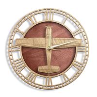 Wall Clock Cessna, wood decor