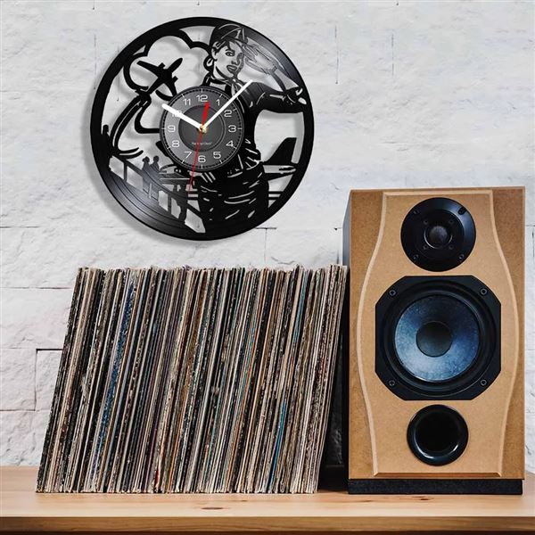 STEWARDESS Wall Clock, vinyl
