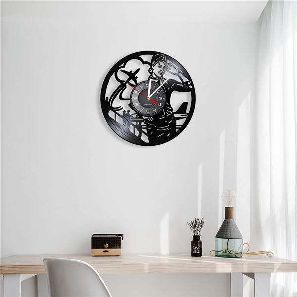 STEWARDESS Wall Clock, vinyl