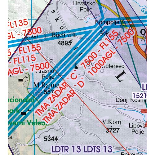 Croatia-BIH VFR ICAO Chart 2024