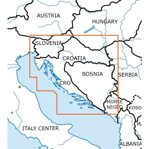 Chorvatsko VFR mapa 2022 1:500 000