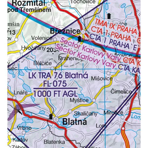 Česká Republika VFR mapa 2024