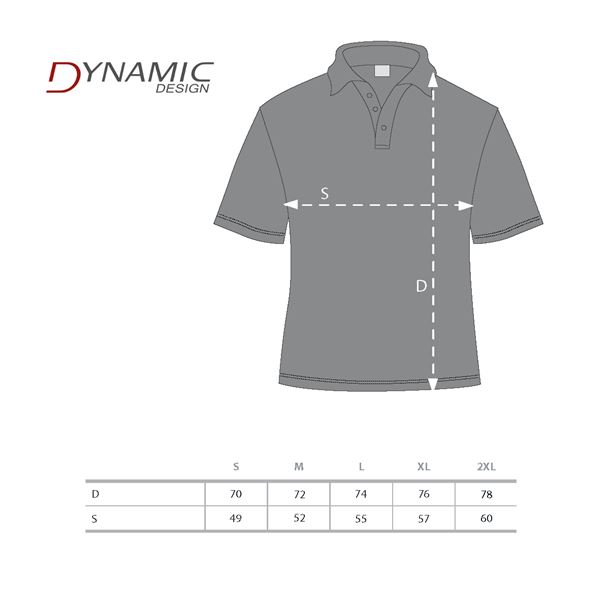 Polo pánské Dynamic Design 2017, bílá, S