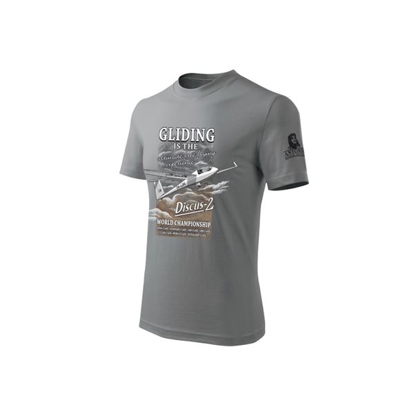 ANTONIO T-Shirt with glider DISCUS-2, grey, XL