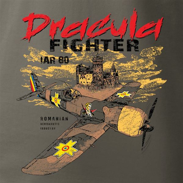 ANTONIO T-Shirt with fighter IAR 80 DRACULA, M