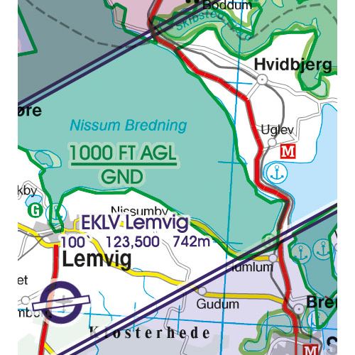 Denmark VFR ICAO Chart 2024