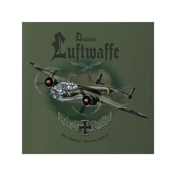 ANTONIO T-Shirt with bomber DORNIER DO 17, green, XXL