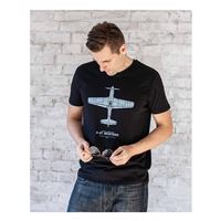 EEROPLANE T-shirt P-51 Mustang black, XL