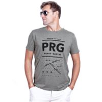 EEROPLANE T-shirt Prague Airport Homeage grey, M EEROPLANE T-shirt Prague Airport Homeage grey, M
