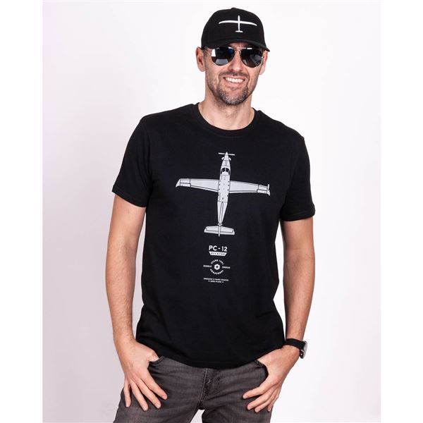 EEROPLANE T-shirt Pilatus PC-12 black, M