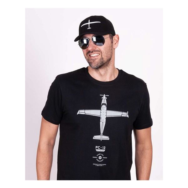 EEROPLANE T-shirt Pilatus PC-12 black, M