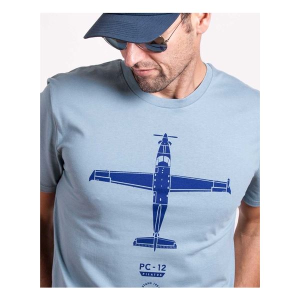 EEROPLANE T-shirt Pilatus PC-12 blue steel, M 