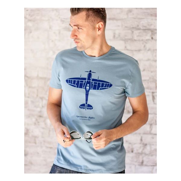 EEROPLANE Tričko Spitfire - modrá, XXL