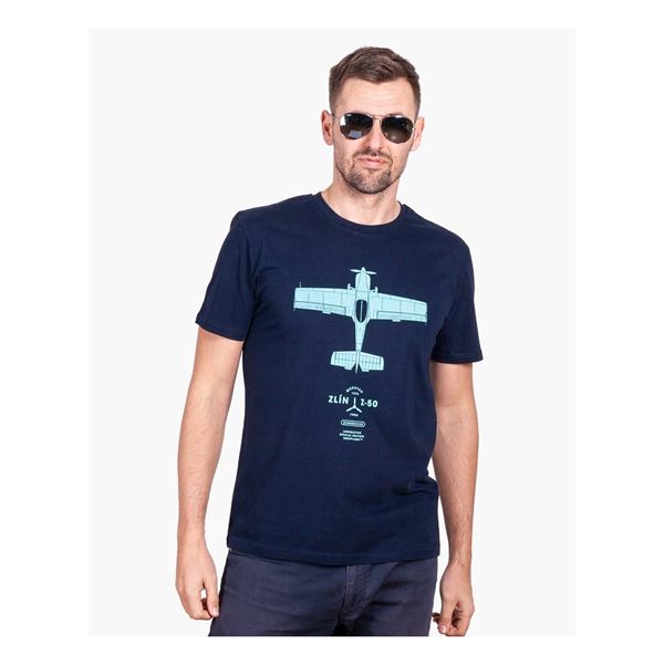 EEROPLANE T-shirt ZLIN Z-50 aerobatic - navy, XXL