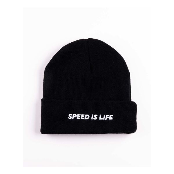 EEROPLANE Čepice s kluzákem "Speed is Life" černá