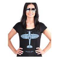 EEROPLANE Women T-shirt Spitfire black, S