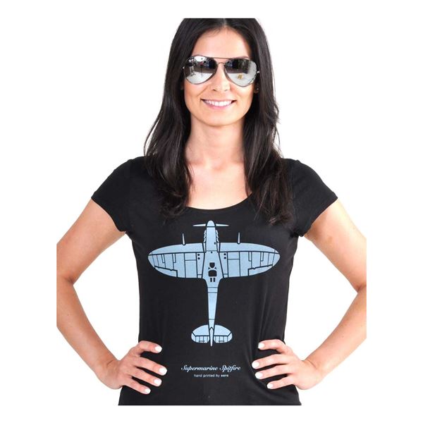 EEROPLANE Women T-shirt Spitfire black, M 