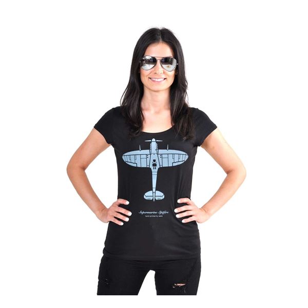 EEROPLANE Women T-shirt Spitfire black, L